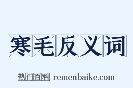 寒毛反义词是什么意思的图片